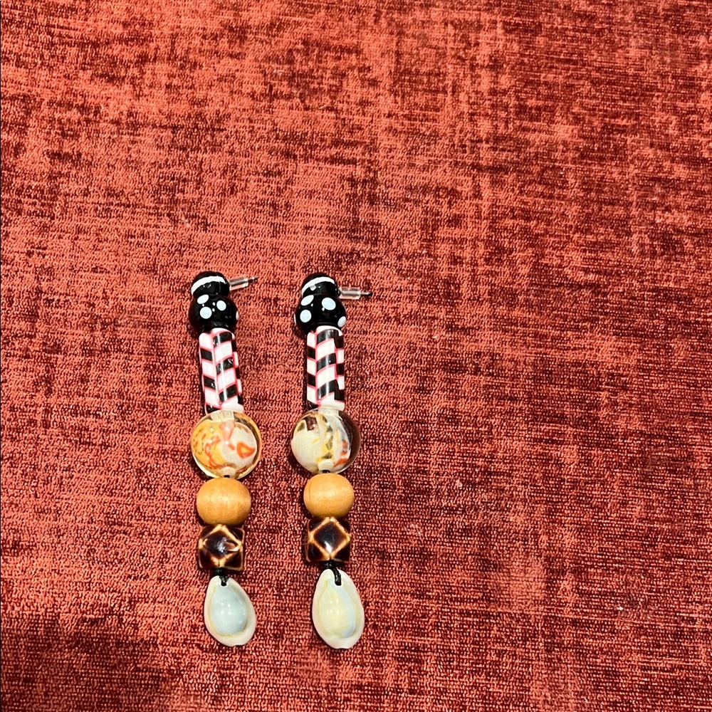 Multicolor Beaded Drop Earrings